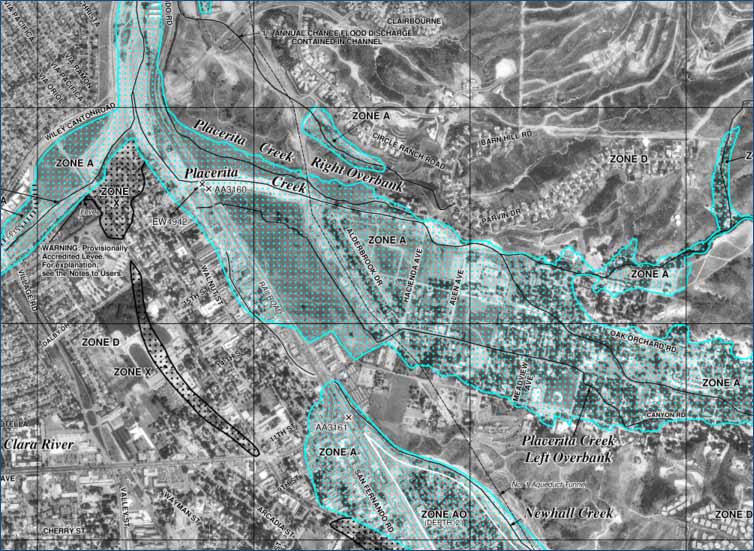 Placerita Creek Flood Zone Map